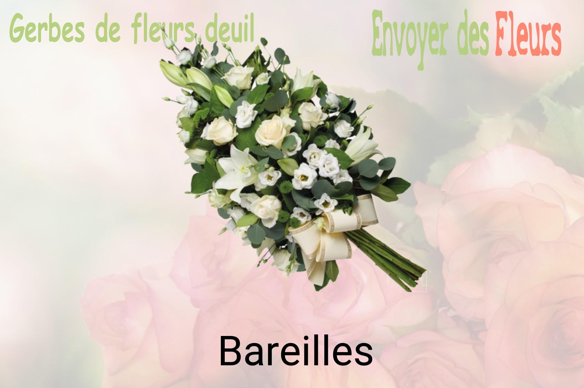 Gerbe de fleurs de deuil livrée à Bareilles